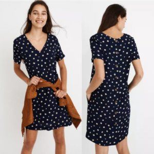 Madewell Button-Back Easy Dress in Daisy Dots Size XS